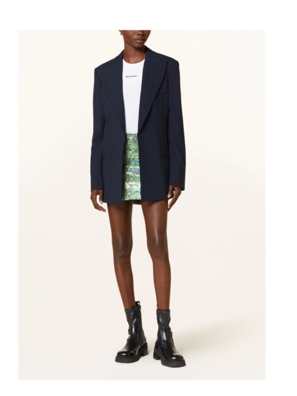 New! Helmut Lang Mirror Iridescent Sequin Mesh Mini Skirt - Picture 4 of 11